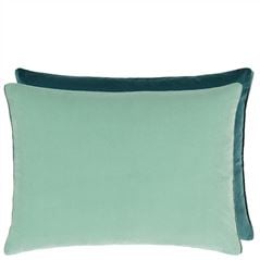Cassia Celadon & Mist Turquoise Cushion