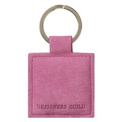 Pink Nubuck Leather Keyring