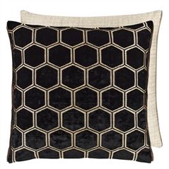 Manipur Noir Large Velvet Cushion