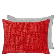 Queluz Paprika Velvet Decorative Pillow