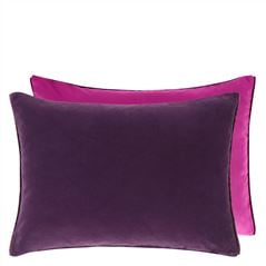 Cassia Aubergine & Magenta Velvet Cushion