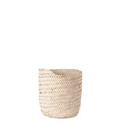 Small Straight Palm Leaf Basket