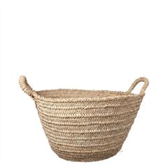 Medium Palm Leaf Basket With Handles
