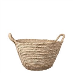 Medium Palm Leaf Basket With Handles