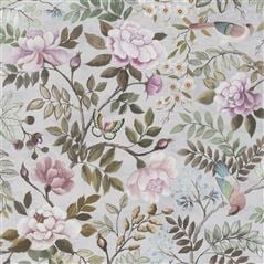 Porcelaine De Chine Cameo Floral Wallpaper