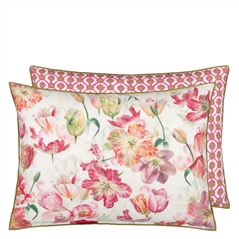 Outdoor Tulip Garden Azalea Decorative Pillow