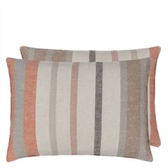 Brera Corso Brick Linen Decorative Pillow
