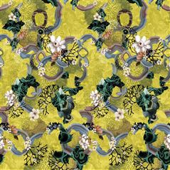 Algae Bloom Iris Yellow Wallpaper