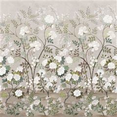 Fleur Orientale Pale Birch Brown Wallpaper