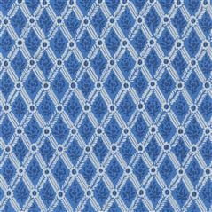 St John Street Trellis Ink Geometric Blue Wallpaper