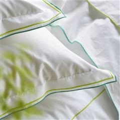 Astor Aqua & Acacia Plain White Bed Linen