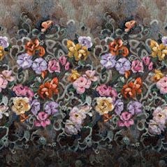 Tapestry Flower Damson Floral Wallpaper