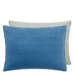 Cassia Denim & Zinc Large Blue Cushion