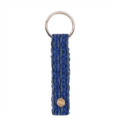 Denim and Cobalt Geometric Keyring