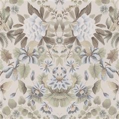 Ikebana Damask Eau De Nil Natural Wallpaper