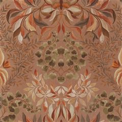 Karakusa Copper Brown Wallpaper