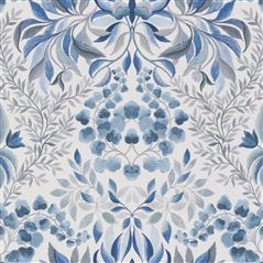 Karakusa Cobalt Blue Wallpaper
