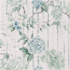 Kyoto Flower Eau De Nil Green Wallpaper