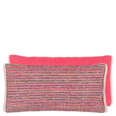 Sakiori Fuchsia Linen Cushion