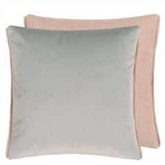 Velluto Duck Egg Plain Throw Pillow