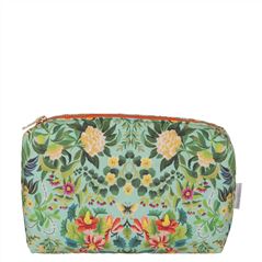 Ikebana Damask Aqua Medium Toiletry Bag