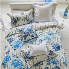 Kyoto Flower Indigo Floral Blue Bed Linen