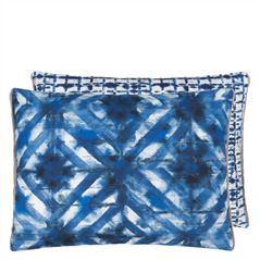 Coussin Parquet Batik Indigo