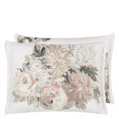 Fleurs D Artistes Sepia Cotton Cushion