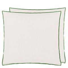 Brera Lino Alabaster & Emerald Decorative Pillow