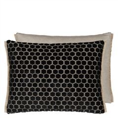 Coussin Jabot Noir Velvet