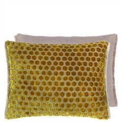 Coussin Jabot Mustard Velvet