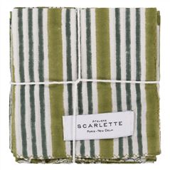 Khadi Cotton Menthe Napkins Set of 4