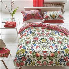 Brocart Decoratif Fuchsia Cotton Bed Linen