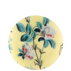 Yellow Rose Garden Round Plate