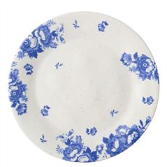 Indigo Vintage Flowers Dinner Plate