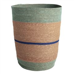 Large Mint & Cobalt Basket