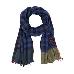 Injiri Cobalt Checked Scarf