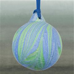 Blue Marble Bauble Christmas Ornament