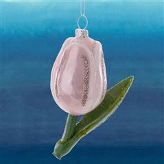 Pale Pink Tulip Christmas Ornament