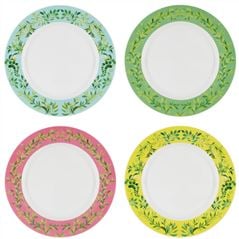 Ikebana Damask Dinner Plates