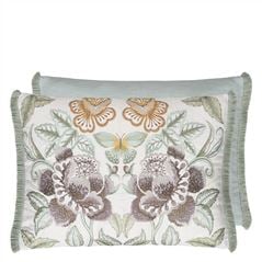 Isabella Embroidered Cameo Linen Cushion