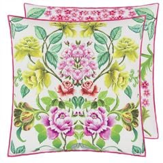 Eleonora Linen Fuchsia Decorative Pillow