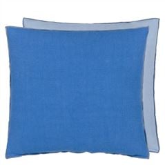 Brera Lino Cornflower & Lapis Linen Cushion