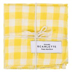 Ateliers Scarlette Libeccio Jaune Napkins Set of 4