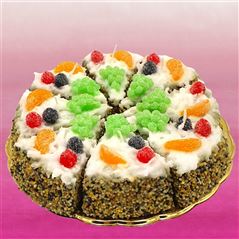 Sugared Fruit Cake Candle Slice