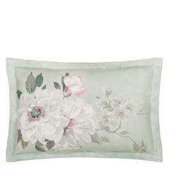 Fleur Blanche Eau De Nil Pure Linen Pillowcases