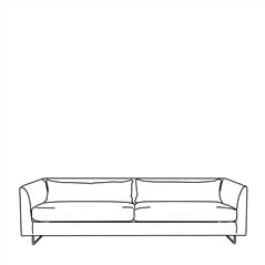 Sleek Sofa With Bolster Cushions