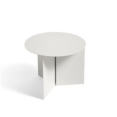 HAY Slit Round Low Small White Table