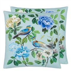 Miraflores Cobalt Cotton Decorative Pillow 