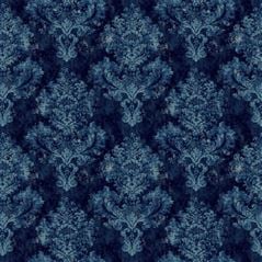 Barouche Damask Indigo